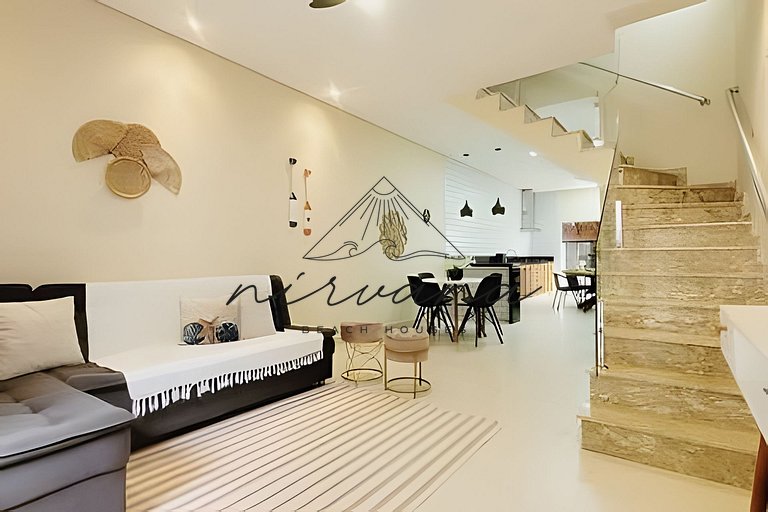 Casa Charme - Condomínio de frente para a Praia