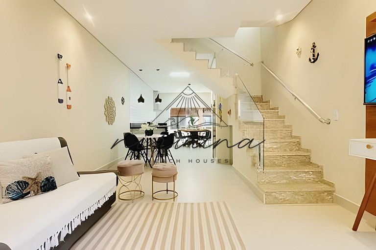 Casa Charme - Condomínio de frente para a Praia